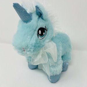 Dandee Unicorn 7" Plush Aqua Blue White Mane Tail